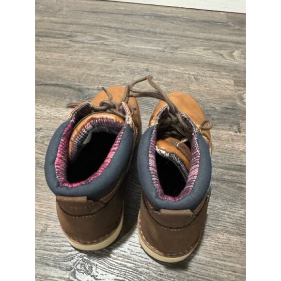 Falls Creek Boys Brown Lace-Up Ankle Boots Size 1 – Casual Everyday Shoes - Picture 9 of 10